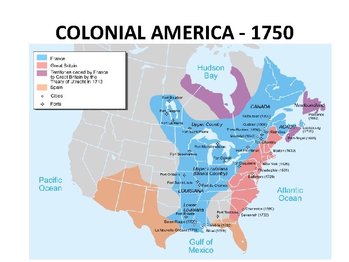 COLONIAL AMERICA - 1750 