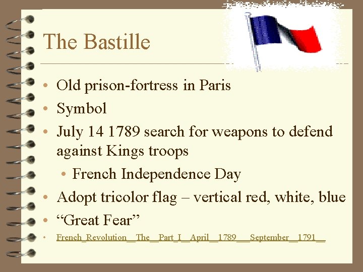 The Bastille • Old prison-fortress in Paris • Symbol • July 14 1789 search