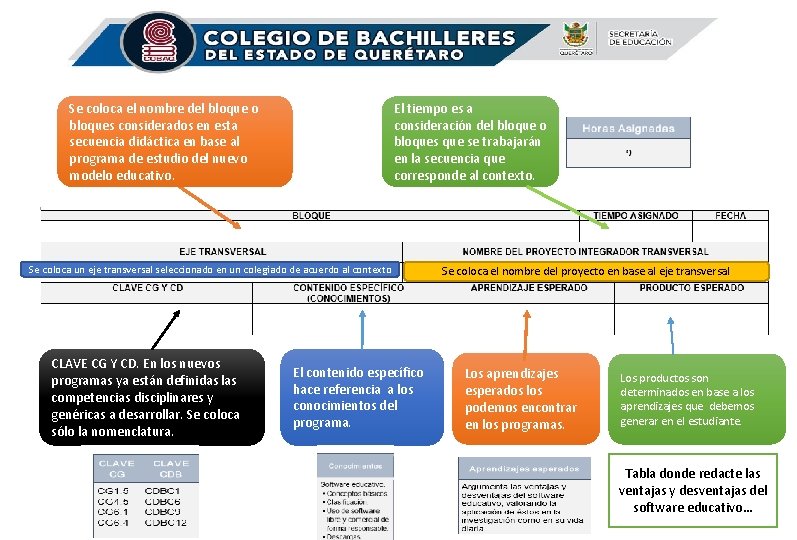 Se coloca el nombre del bloque o bloques considerados en esta secuencia didáctica en