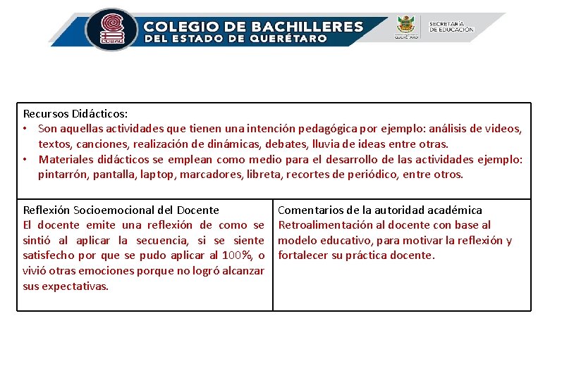 Recursos Didácticos: • Son aquellas actividades que tienen una intención pedagógica por ejemplo: análisis