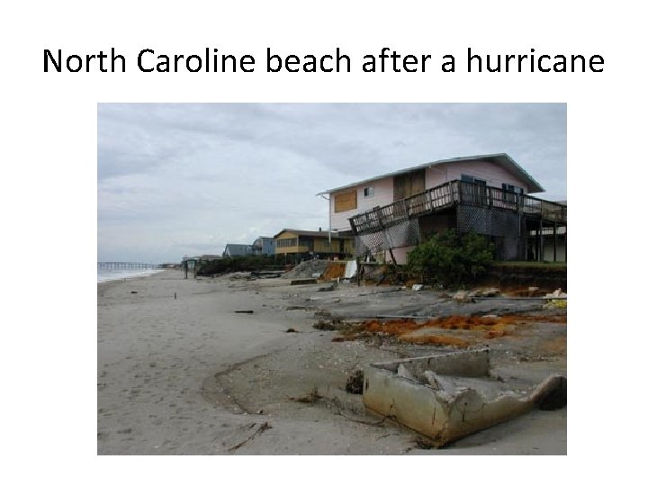 North Caroline beach after a hurricane 