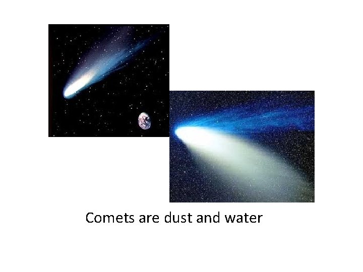 Comets are dust and water 