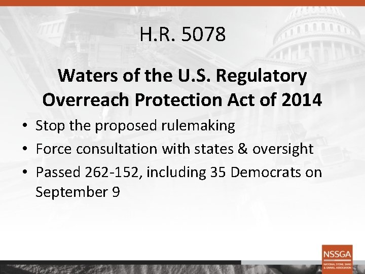 H. R. 5078 Waters of the U. S. Regulatory Overreach Protection Act of 2014