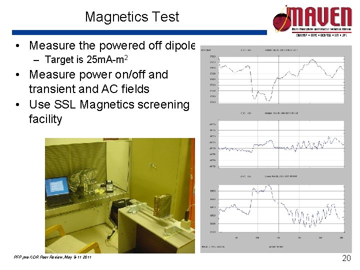 Magnetics Test • Measure the powered off dipole – Target is 25 m. A-m
