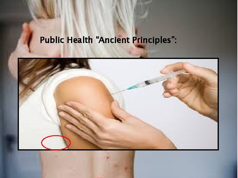 Public Health “Ancient Principles”: Public Health “Ancient Principles”: