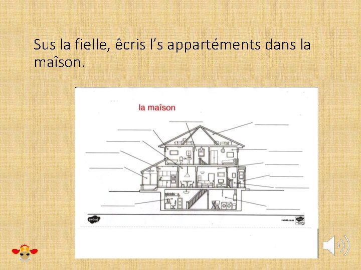 Sus la fielle, êcris l’s appartéments dans la maîson. 