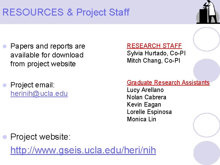 RESOURCES & Project Staff l Papers and reports are available for download from project