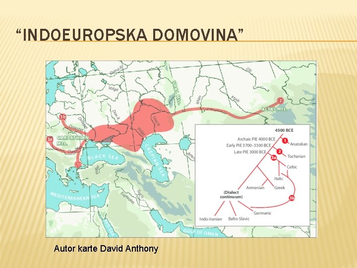 “INDOEUROPSKA DOMOVINA” Autor karte David Anthony 