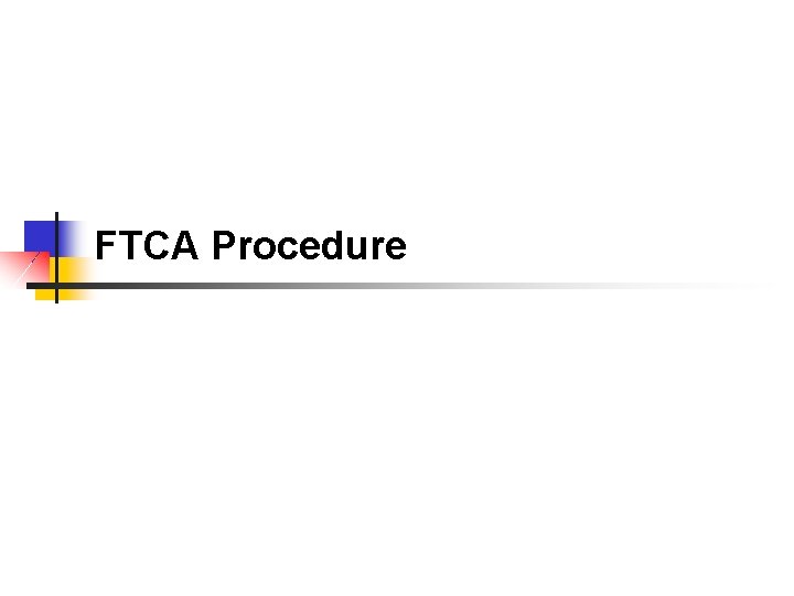 FTCA Procedure 