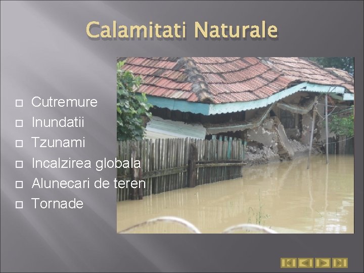 Calamitati Naturale Cutremure Inundatii Tzunami Incalzirea globala Alunecari de teren Tornade 