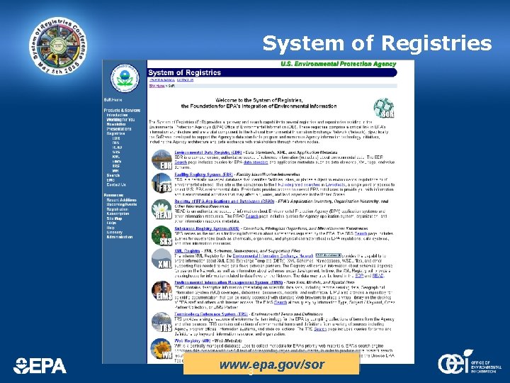 System of Registries www. epa. gov/sor 3 System of Registries www. epa. gov/sor 3