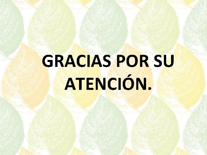 GRACIAS POR SU ATENCIÓN. 