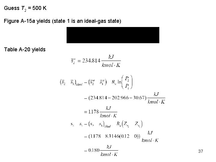 Guess T 2 = 500 K Figure A 15 a yields (state 1 is