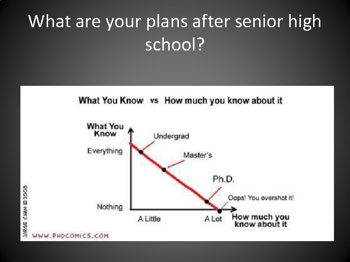 What are your plans after senior high school? 