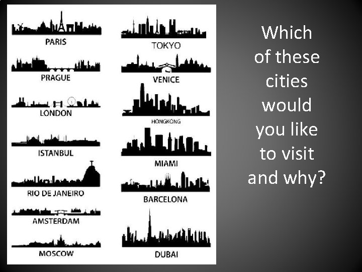 Which of these cities would you like to visit and why? 