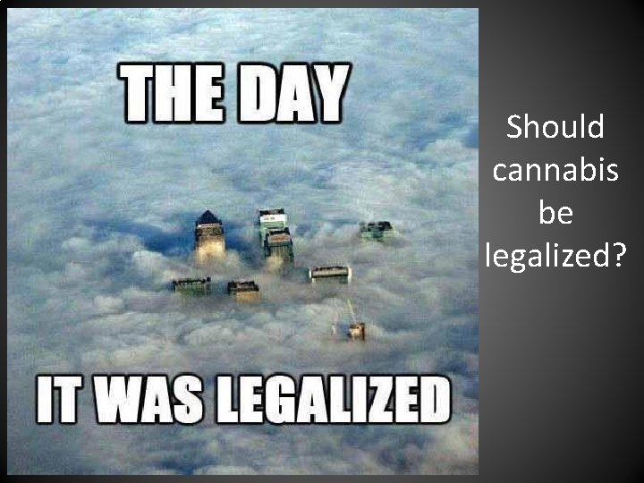 Should cannabis be legalized? 