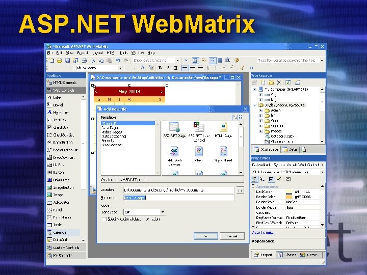 ASP. NET Web. Matrix 