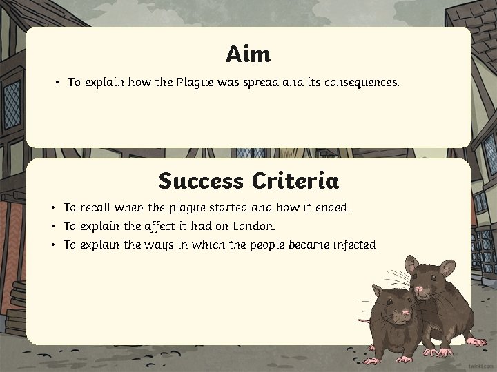 Aim • To explain how the Plague was spread and its consequences. Success Criteria