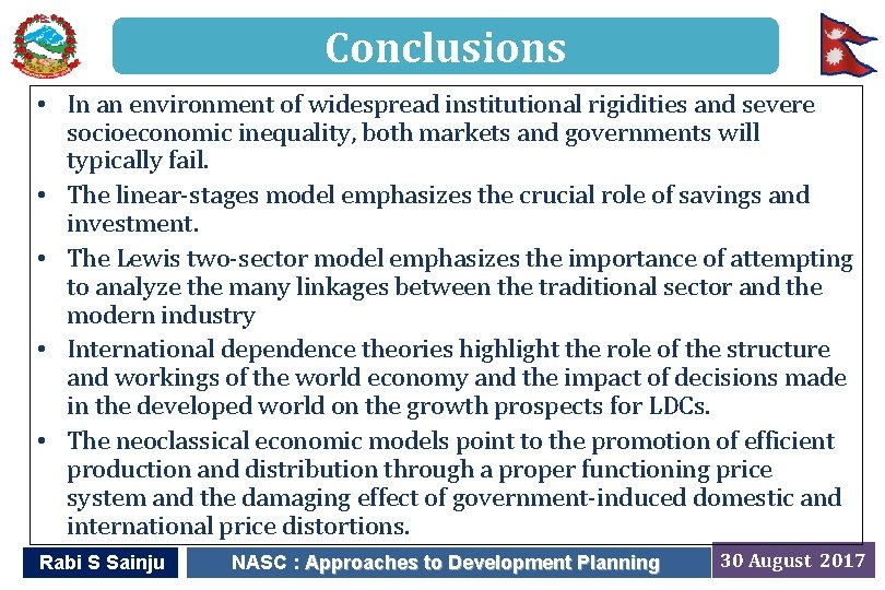 Conclusions • In an environment of widespread institutional rigidities and severe socioeconomic inequality, both