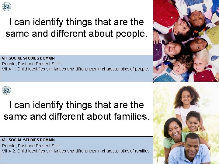 I can identify things that are the same