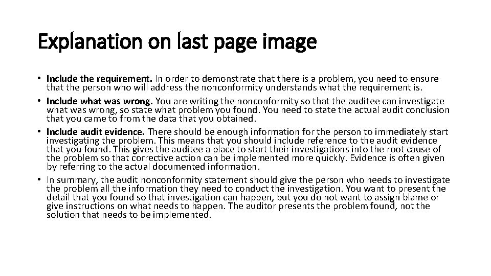 Explanation on last page image • Include the requirement. In order to demonstrate that Explanation on last page image • Include the requirement. In order to demonstrate that