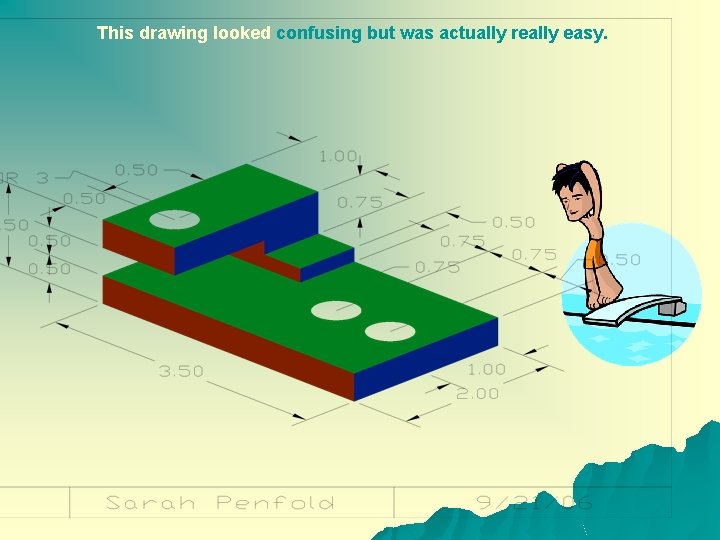 This drawing looked confusing but was actually really easy. 