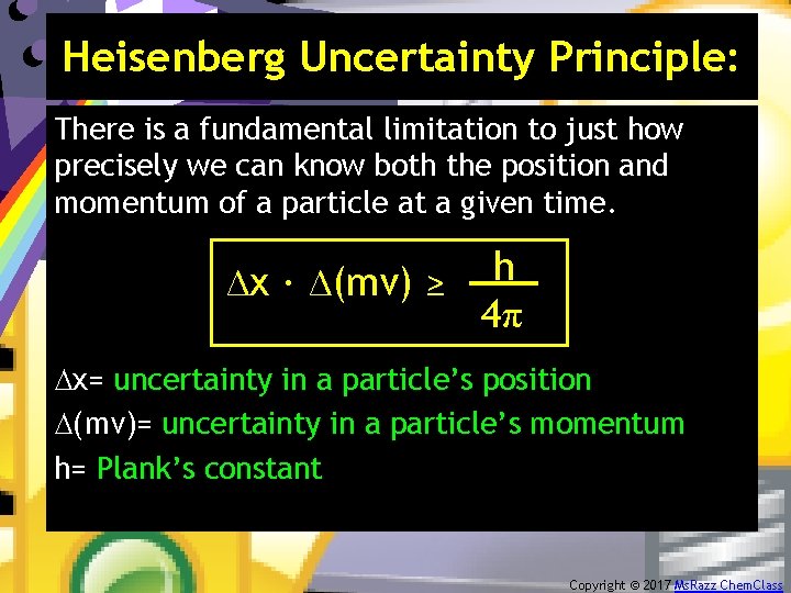 Heisenberg Uncertainty Principle: There is a fundamental limitation to just how precisely we can