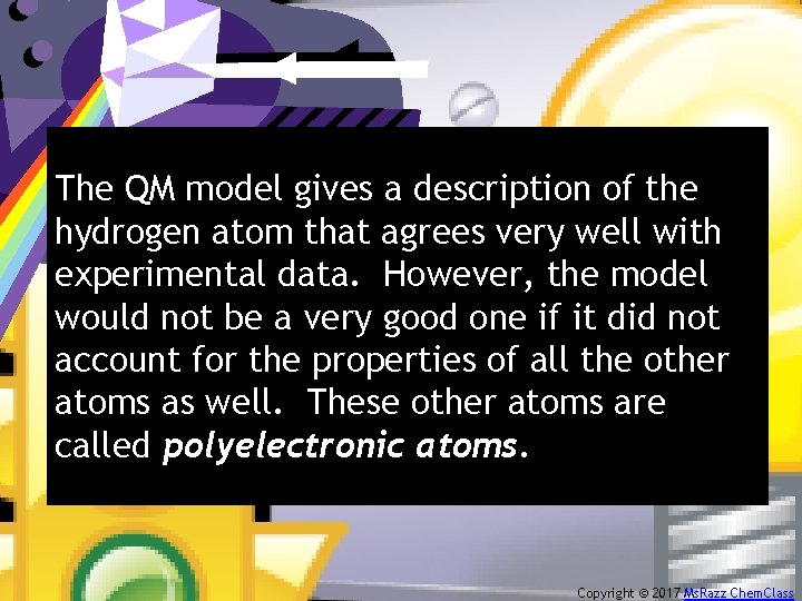 The QM model gives a description of the hydrogen atom that agrees very well