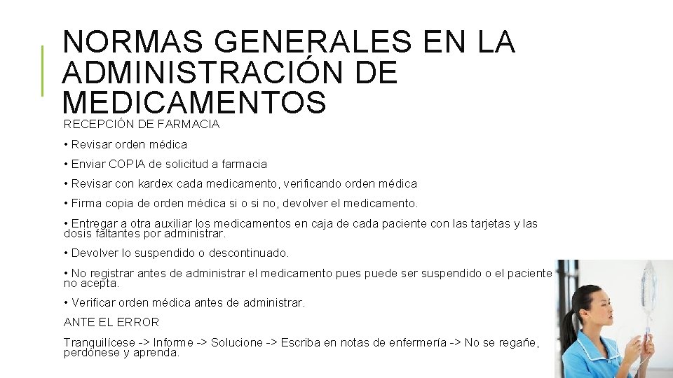 NORMATIVA EN LA ADMINISTRACIN DE MEDICAMENTOS LUZ ADRIANA