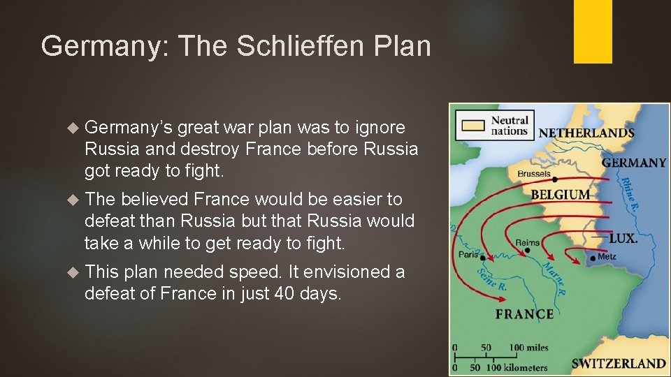 Germany: The Schlieffen Plan Germany’s great war plan was to ignore Russia and destroy Germany: The Schlieffen Plan Germany’s great war plan was to ignore Russia and destroy