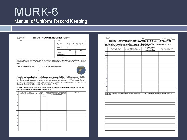 MURK-6 Manual of Uniform Record Keeping 