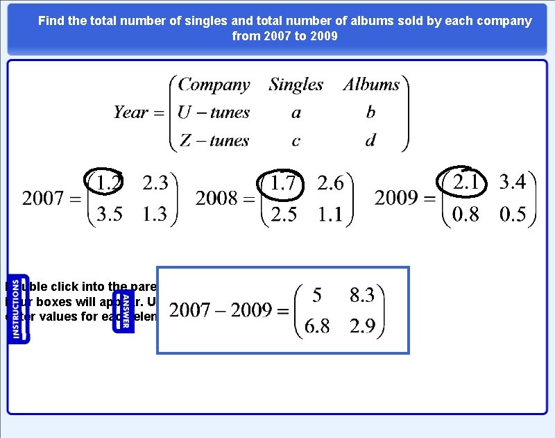 Find the total number of singles and total number of albums sold by each