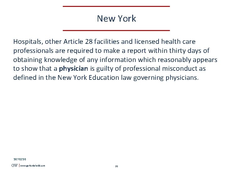 New York Hospitals, other Article 28 facilities and licensed health care professionals are required