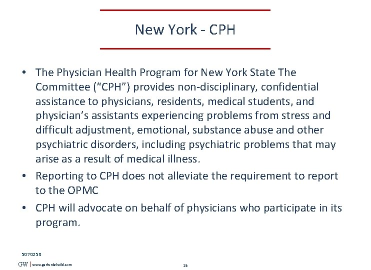 New York - CPH • The Physician Health Program for New York State The