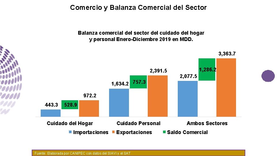 Comercio y Balanza Comercial del Sector Balanza comercial del sector del cuidado del hogar