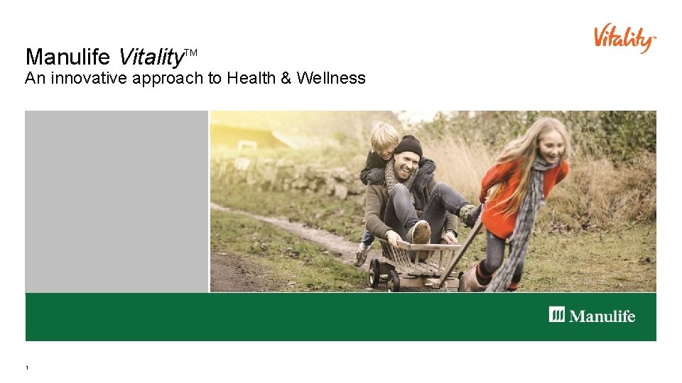 Manulife Vitality. TM An innovative approach to Health & Wellness 1 