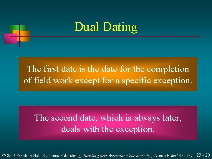 Dual Dating The first date is the date for the completion of field work