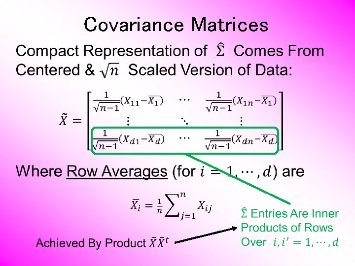 Covariance Matrices 