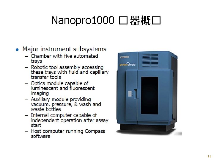 Nanopro 1000 � 器概� 11 