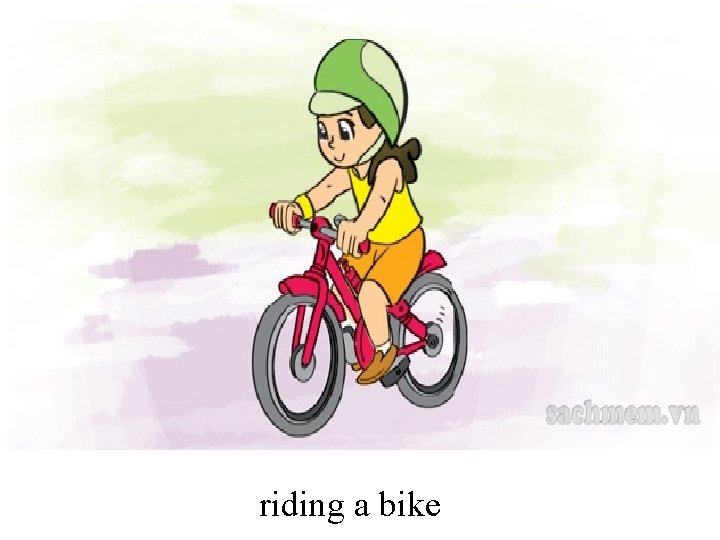 riding a bike 