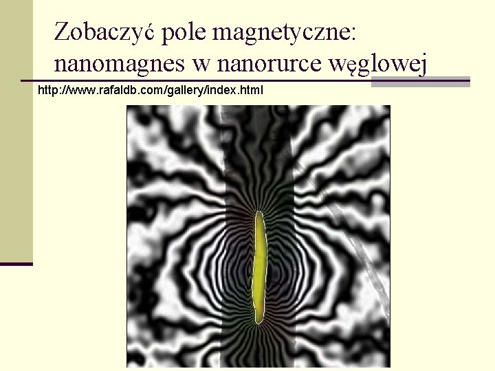 Zobaczyć pole magnetyczne: nanomagnes w nanorurce węglowej http: //www. rafaldb. com/gallery/index. html 
