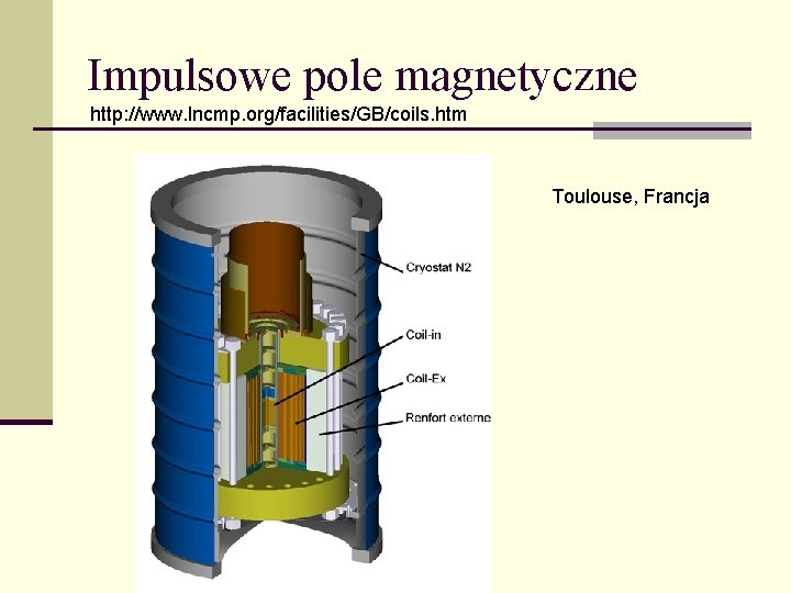 Impulsowe pole magnetyczne http: //www. lncmp. org/facilities/GB/coils. htm Toulouse, Francja 