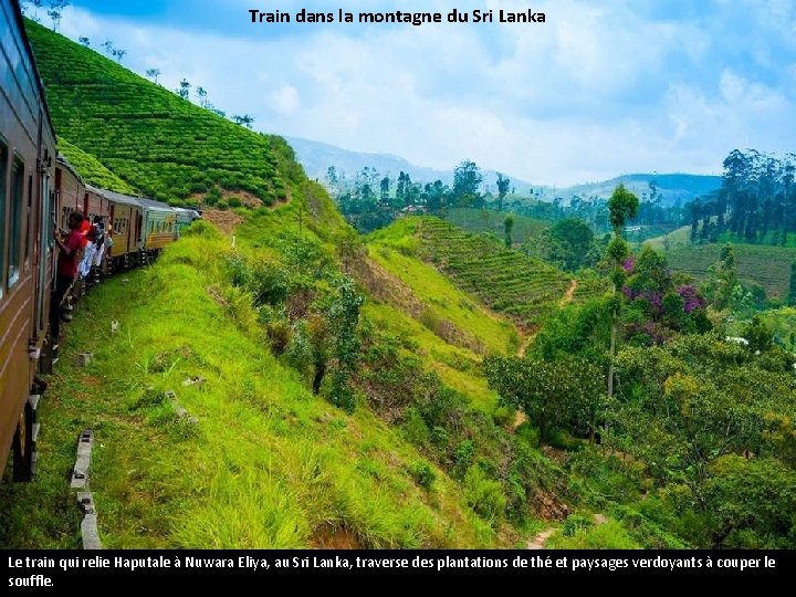 Train dans la montagne du Sri Lanka Le train qui relie Haputale à Nuwara