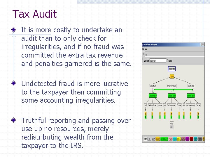 Tax Audit It is more costly to undertake an audit than to only check