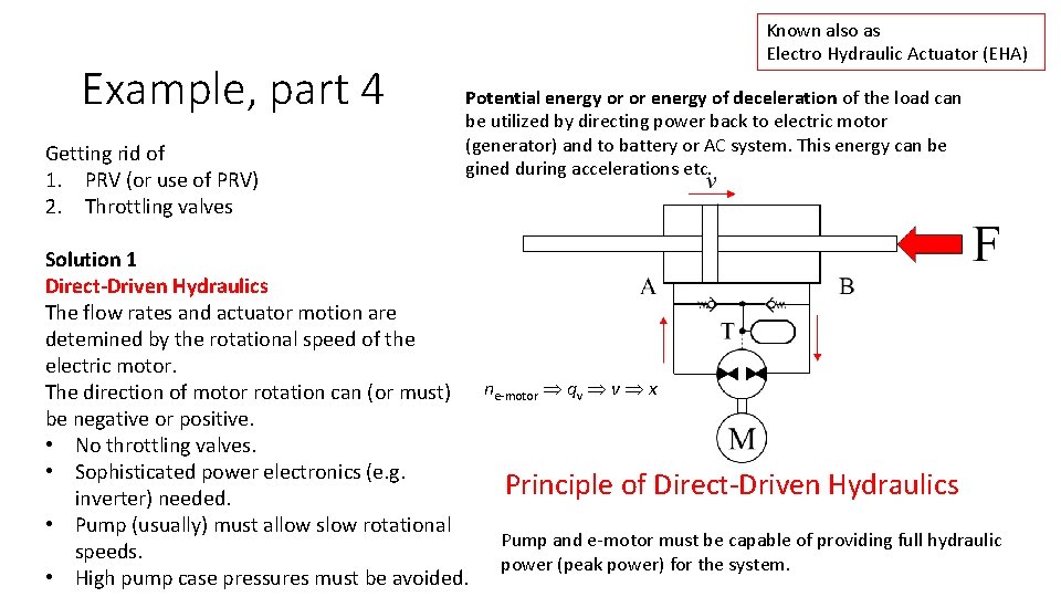 Example, part 4 Getting rid of 1. PRV (or use of PRV) 2. Throttling