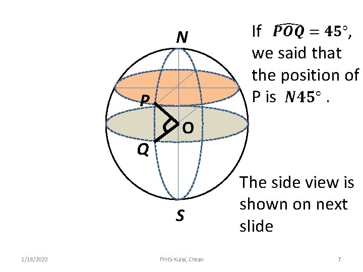 N P Q O S 1/18/2022 If , we said that the position of