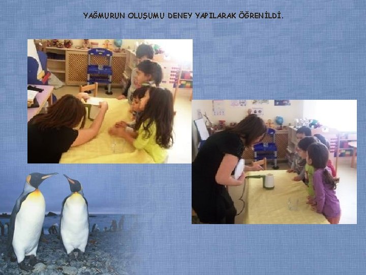 YAĞMURUN OLUŞUMU DENEY YAPILARAK ÖĞRENİLDİ. YAĞMURUN OLUŞUMU DENEY YAPILARAK ÖĞRENİLDİ.