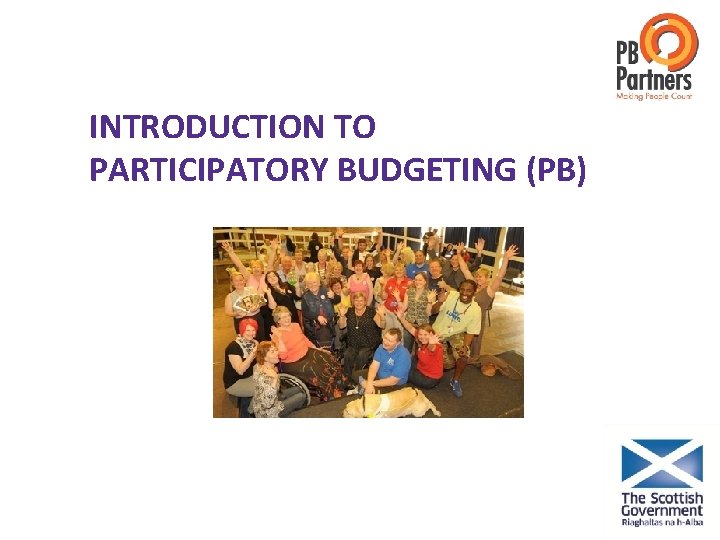 INTRODUCTION TO PARTICIPATORY BUDGETING (PB) 