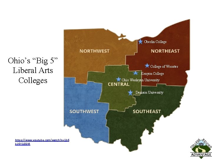 Oberlin College Ohio’s “Big 5” Liberal Arts College of Wooster Kenyon College Ohio Wesleyan