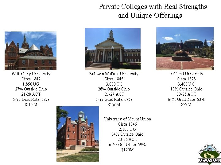 7 Private Colleges with Real Strengths and Unique Offerings Wittenberg University Circa 1842 1,